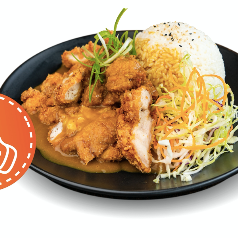 15. Crispy Chicken on Rice with Japanese Curry